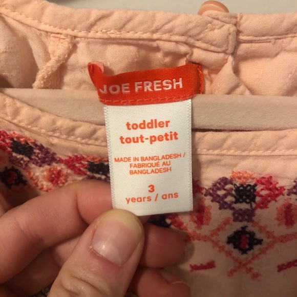 Little girls 100% cotton wide sleeves t-shirt - Picture 3 of 4